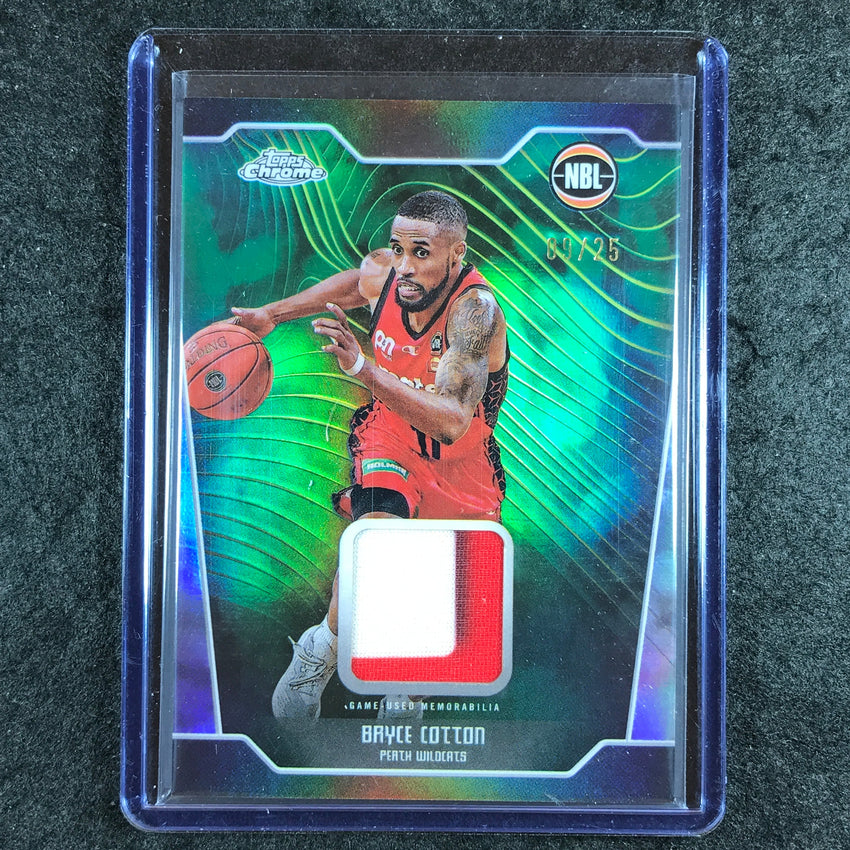 2024-25 Topps Chrome NBL BRYCE COTTON Patch Relic Premium 9/25