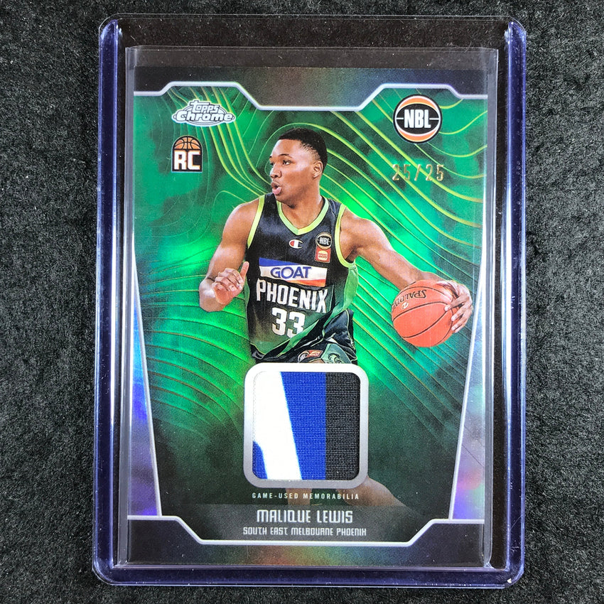 2024-25 Topps Chrome NBL MALIQUE LEWIS Rookie Patch Relic Premium 25/25