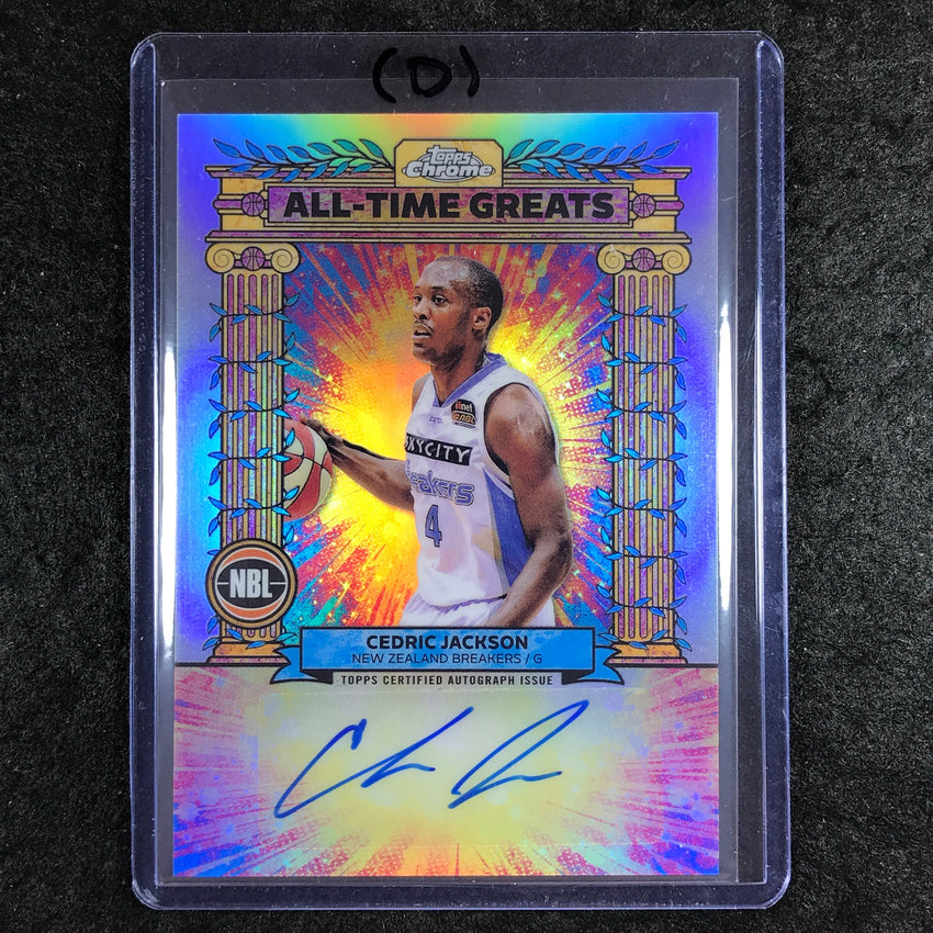 2024-25 Topps Chrome NBL CEDRIC JACKSON All-Time Greats Auto Refractor #CJ (D)