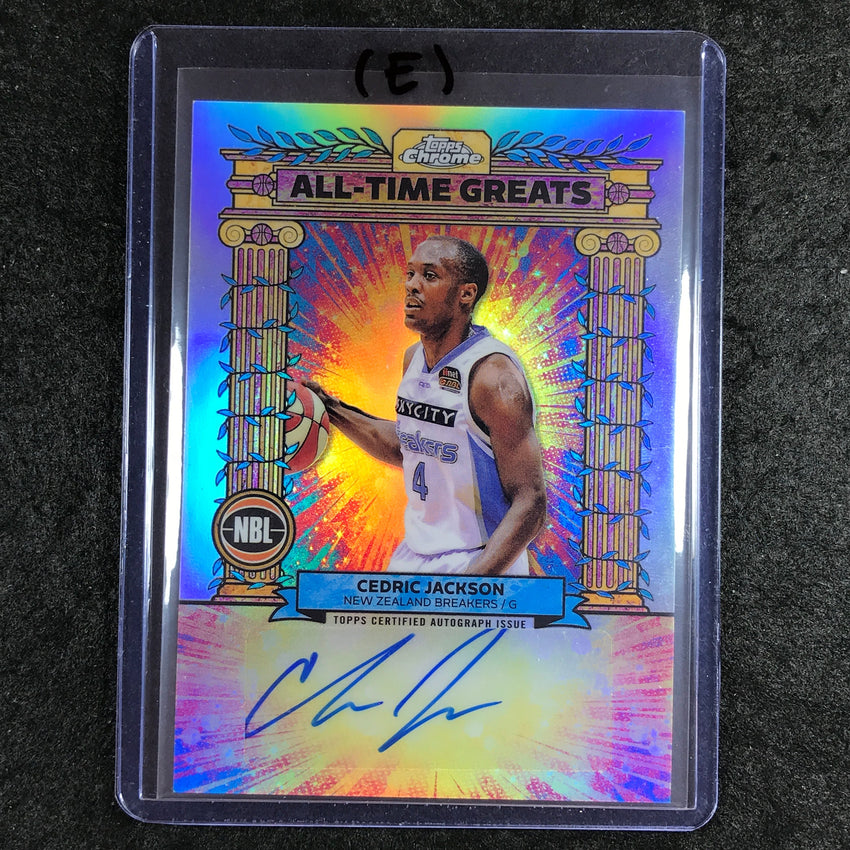 2024-25 Topps Chrome NBL CEDRIC JACKSON All-Time Greats Auto Refractor #CJ (E)