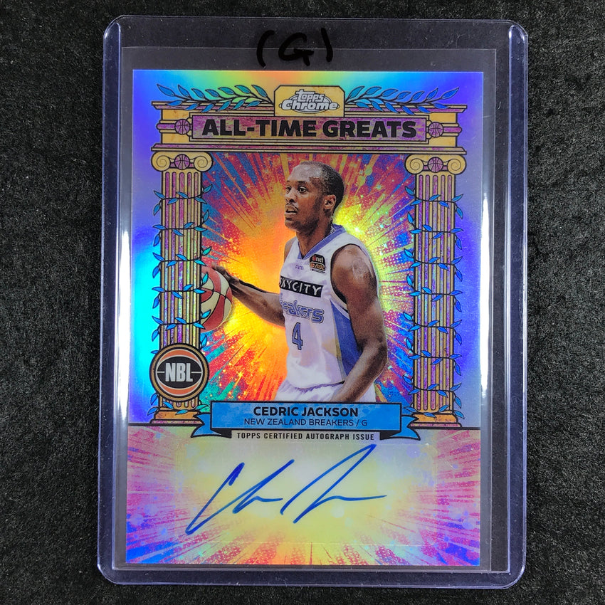 2024-25 Topps Chrome NBL CEDRIC JACKSON All-Time Greats Auto Refractor #CJ (G)