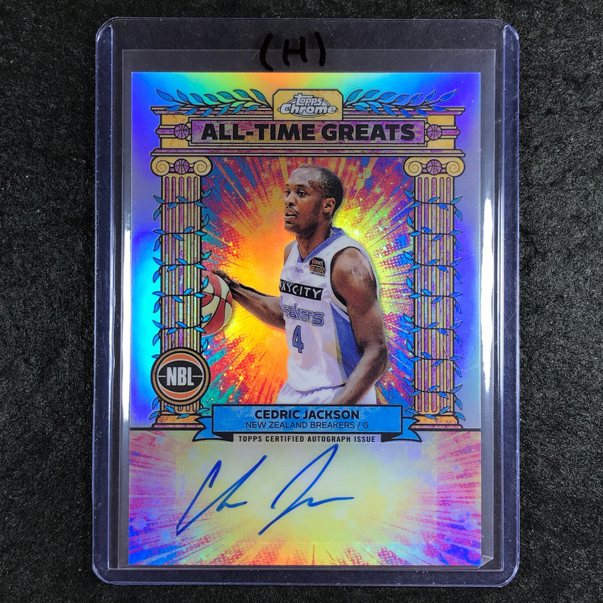 2024-25 Topps Chrome NBL CEDRIC JACKSON All-Time Greats Auto Refractor #CJ (H)