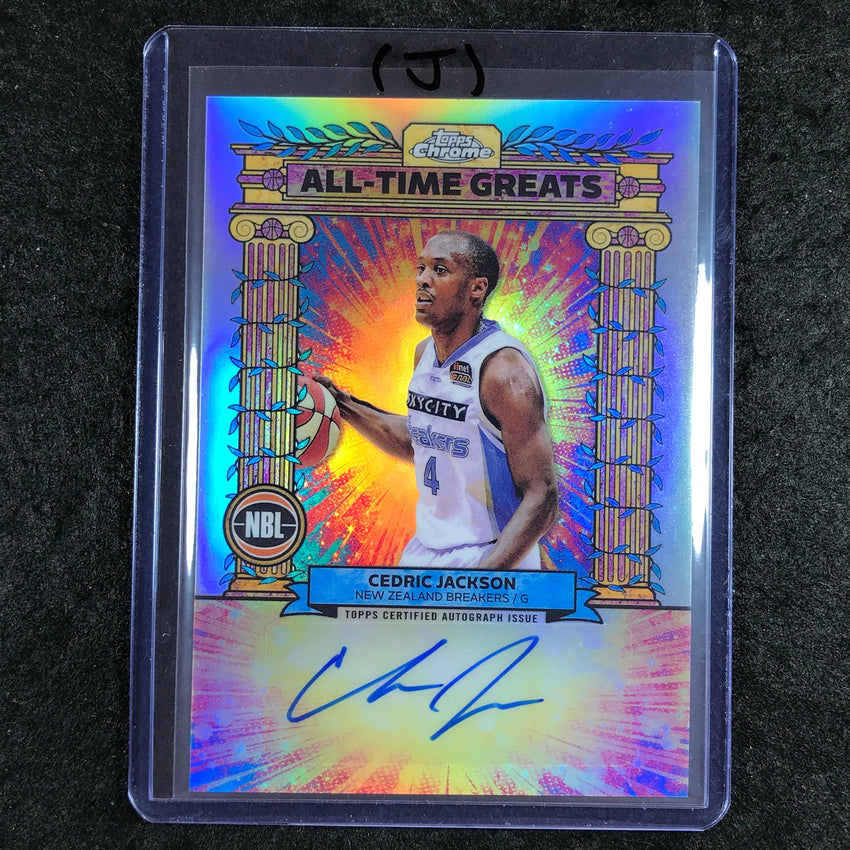 2024-25 Topps Chrome NBL CEDRIC JACKSON All-Time Greats Auto Refractor #CJ (J)