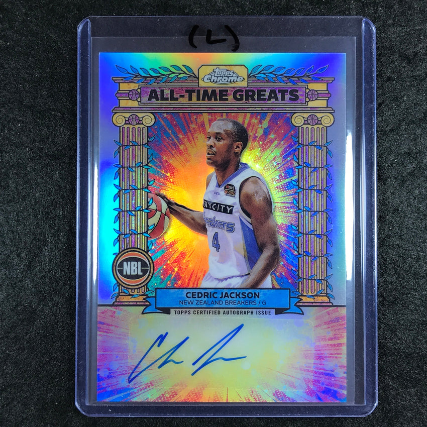 2024-25 Topps Chrome NBL CEDRIC JACKSON All-Time Greats Auto Refractor #CJ (L)