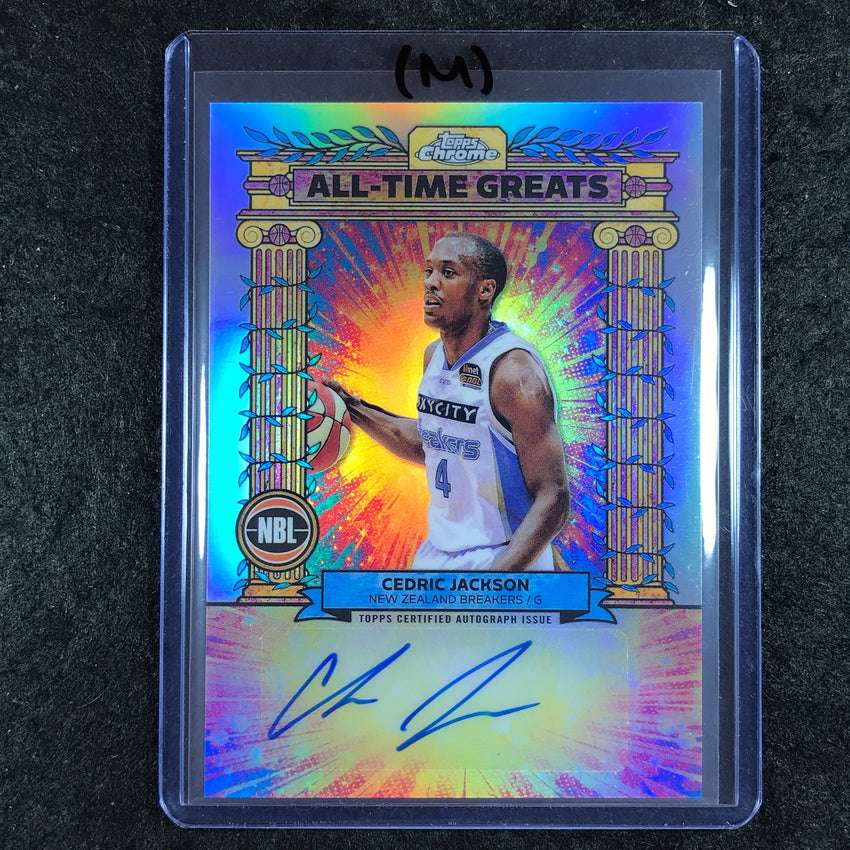 2024-25 Topps Chrome NBL CEDRIC JACKSON All-Time Greats Auto Refractor #CJ (M)