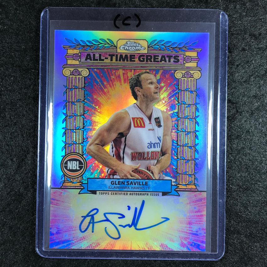 2024-25 Topps Chrome NBL GLEN SAVILLE All-Time Greats Auto Refractor #GS (C)