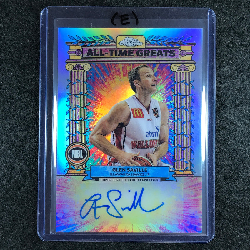 2024-25 Topps Chrome NBL GLEN SAVILLE All-Time Greats Auto Refractor #GS (E)