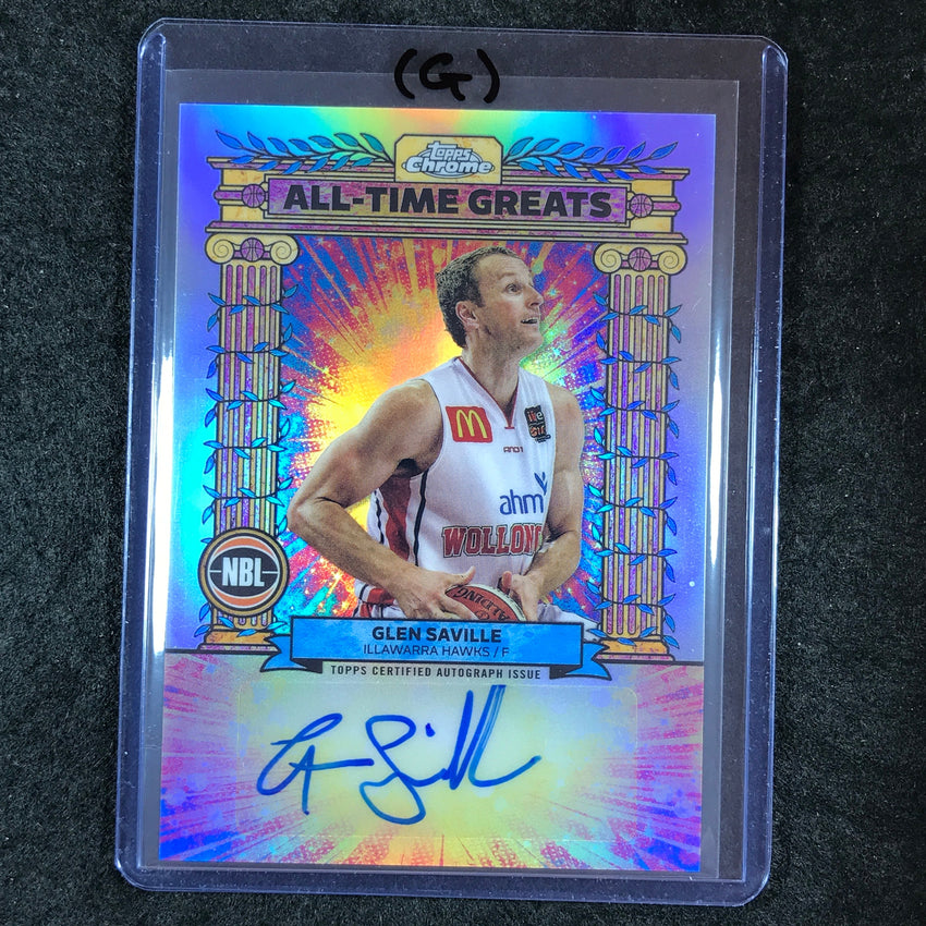 2024-25 Topps Chrome NBL GLEN SAVILLE All-Time Greats Auto Refractor #GS (G)
