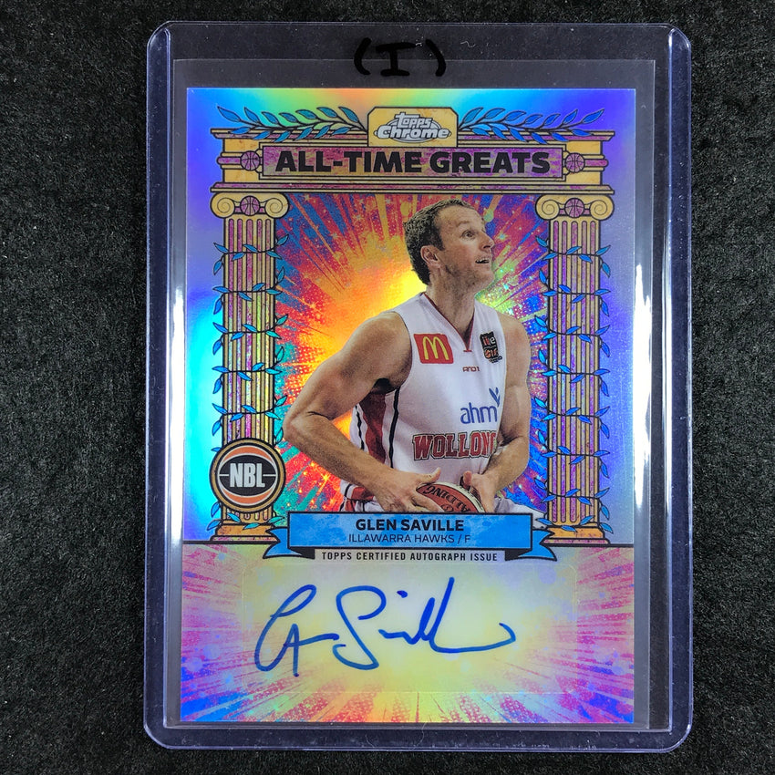 2024-25 Topps Chrome NBL GLEN SAVILLE All-Time Greats Auto Refractor #GS (I)