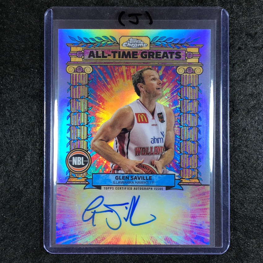 2024-25 Topps Chrome NBL GLEN SAVILLE All-Time Greats Auto Refractor #GS (J)