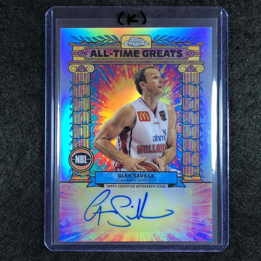 2024-25 Topps Chrome NBL GLEN SAVILLE All-Time Greats Auto Refractor #GS (K)