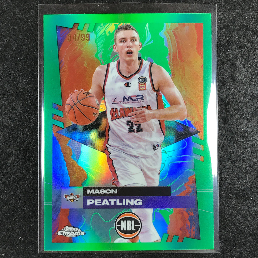 2024-25 Topps Chrome NBL MASON PEATLING Base Green 34/99 #34