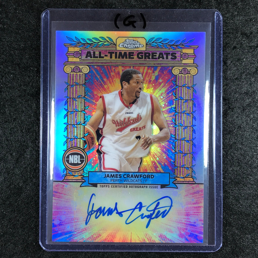 2024-25 Topps Chrome NBL JAMES CRAWFORD All-Time Greats Auto Refractor #JC (G)