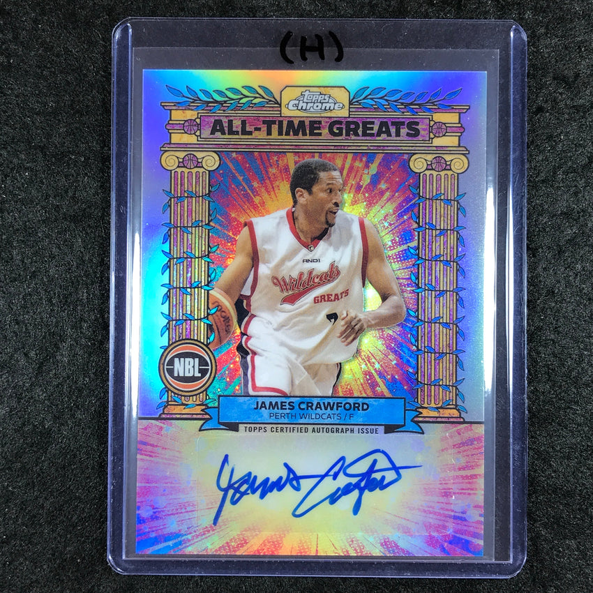 2024-25 Topps Chrome NBL JAMES CRAWFORD All-Time Greats Auto Refractor #JC (H)