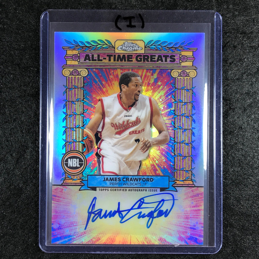 2024-25 Topps Chrome NBL JAMES CRAWFORD All-Time Greats Auto Refractor #JC (I)