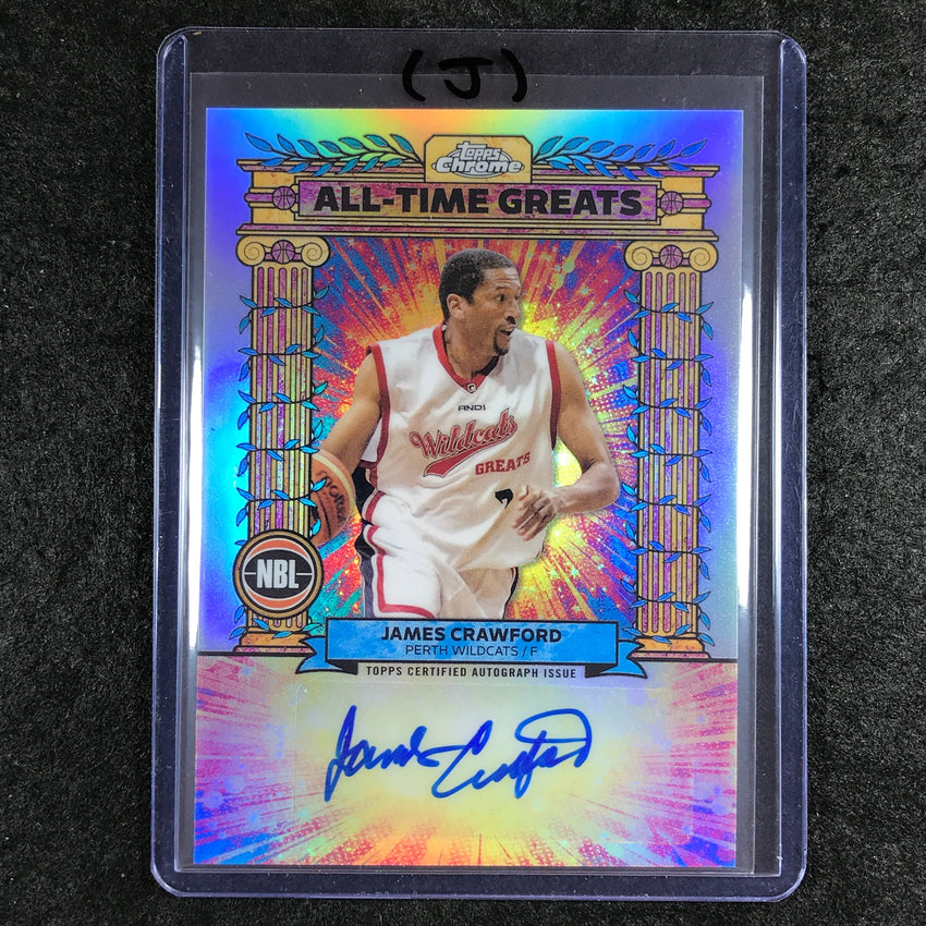 2024-25 Topps Chrome NBL JAMES CRAWFORD All-Time Greats Auto Refractor #JC (J)