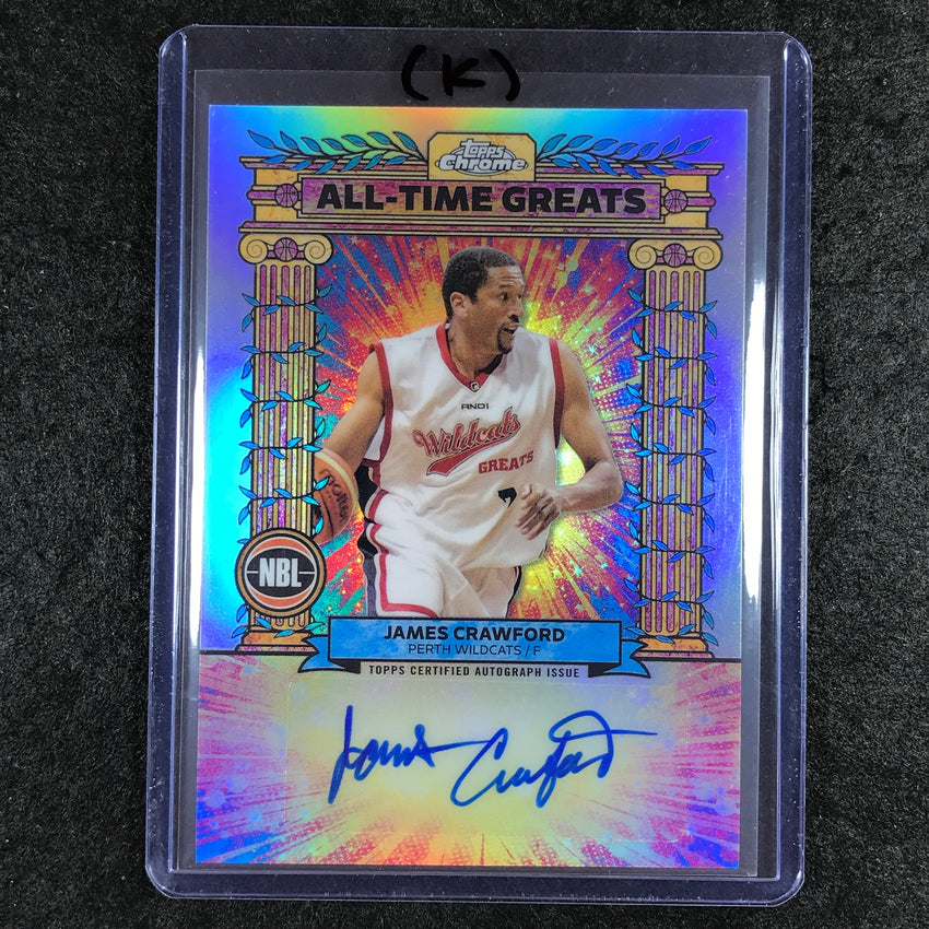 2024-25 Topps Chrome NBL JAMES CRAWFORD All-Time Greats Auto Refractor #JC (K)