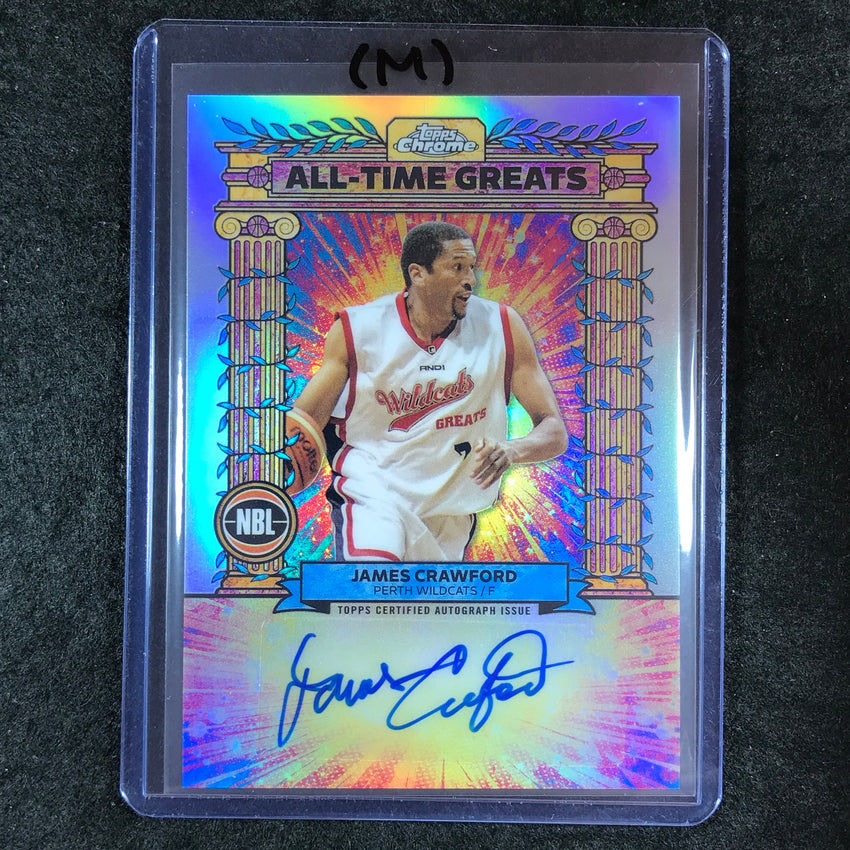2024-25 Topps Chrome NBL JAMES CRAWFORD All-Time Greats Auto Refractor #JC (M)