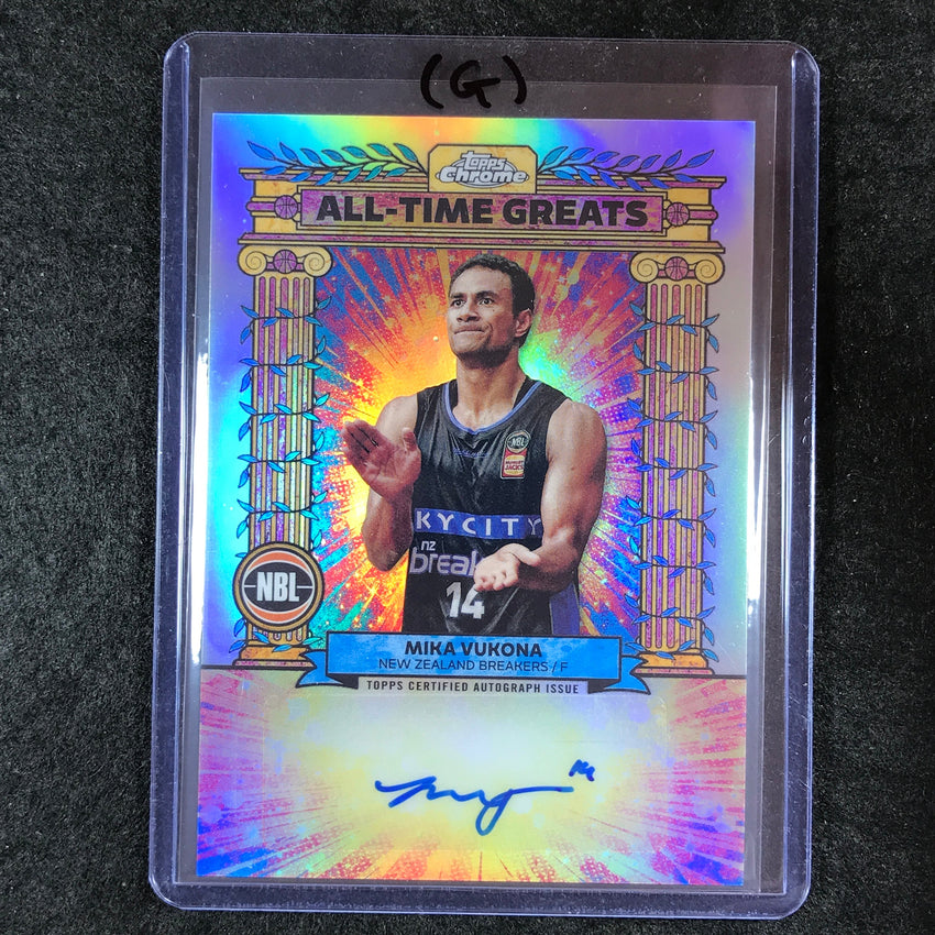 2024-25 Topps Chrome NBL MIKA VUKONA All-Time Greats Autograph Refractor #MV (G)