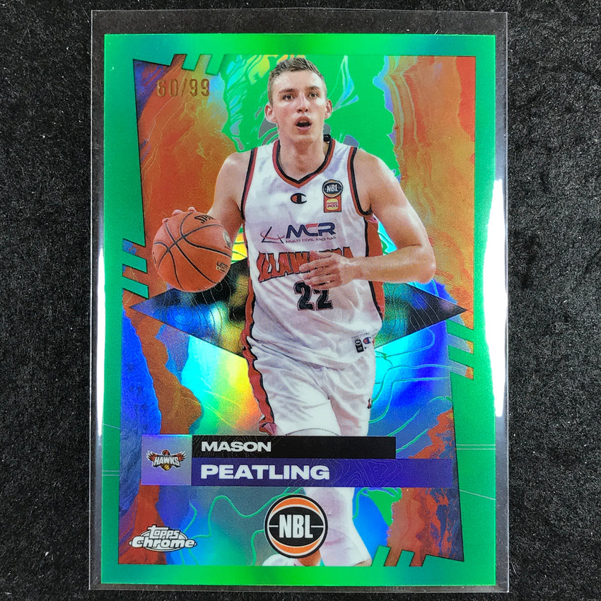 2024-25 Topps Chrome NBL MASON PEATLING Base Green 60/99 #34
