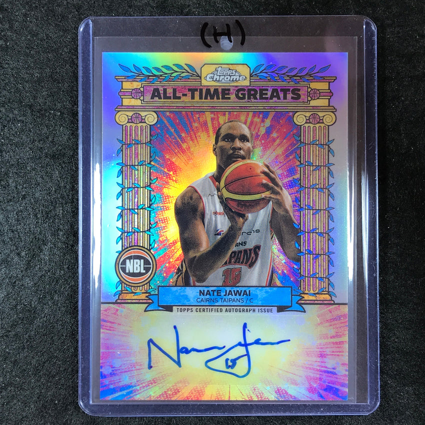 2024-25 Topps Chrome NBL NATE JAWAI All-Time Greats Autograph Refractor #NJ (H)