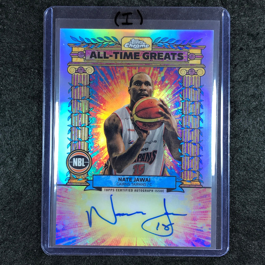 2024-25 Topps Chrome NBL NATE JAWAI All-Time Greats Autograph Refractor #NJ (I)