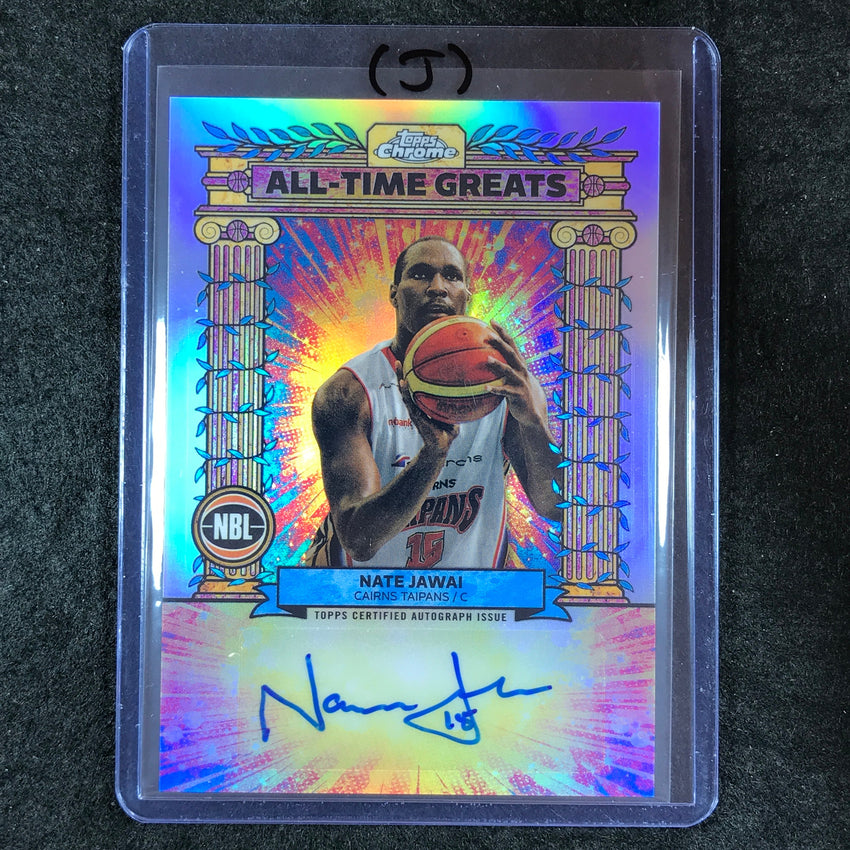 2024-25 Topps Chrome NBL NATE JAWAI All-Time Greats Autograph Refractor #NJ (J)