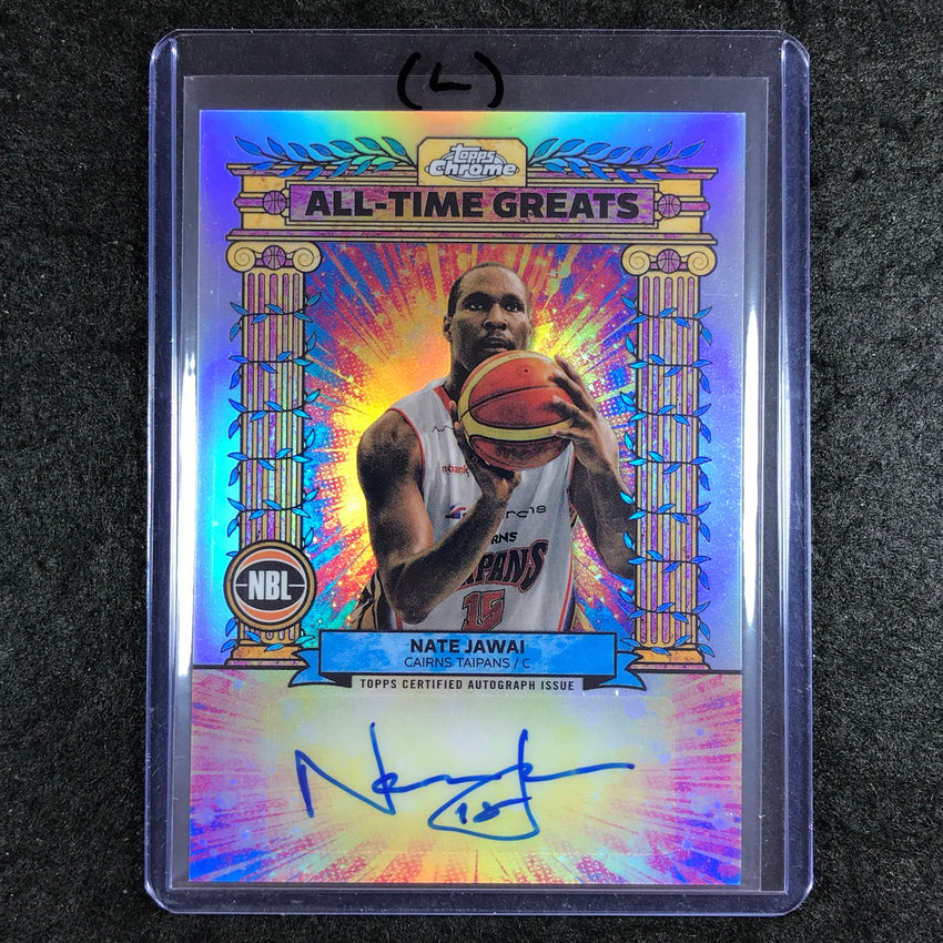 2024-25 Topps Chrome NBL NATE JAWAI All-Time Greats Autograph Refractor #NJ (L)