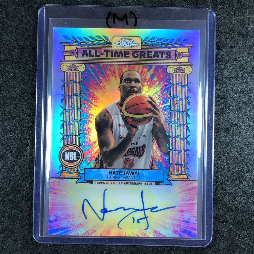 2024-25 Topps Chrome NBL NATE JAWAI All-Time Greats Autograph Refractor #NJ (M)