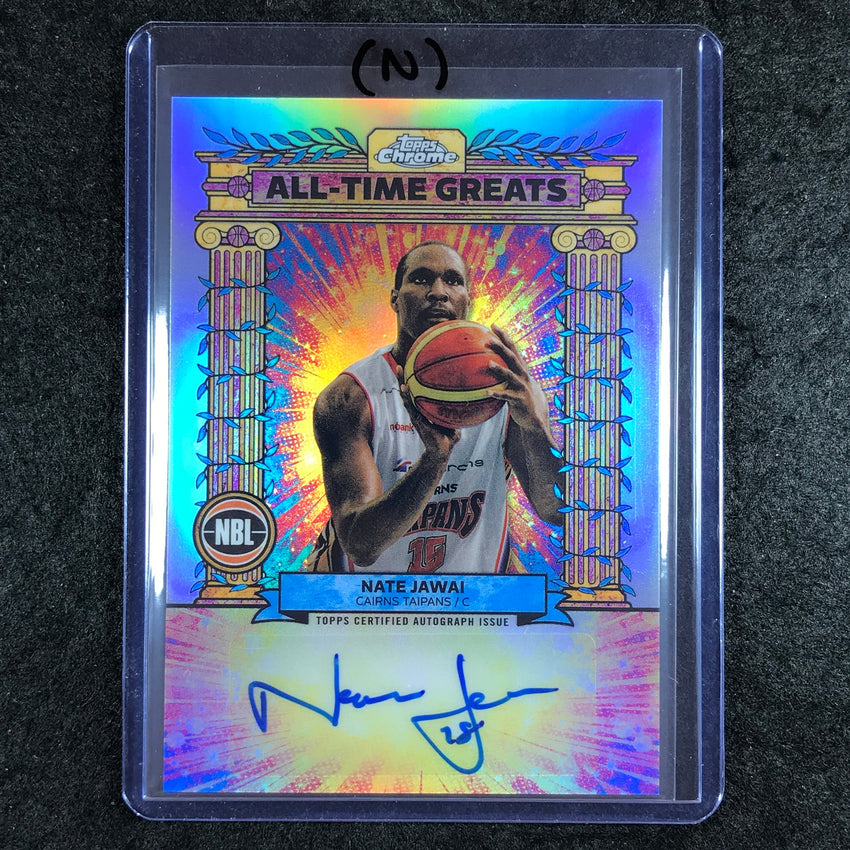 2024-25 Topps Chrome NBL NATE JAWAI All-Time Greats Autograph Refractor #NJ (N)