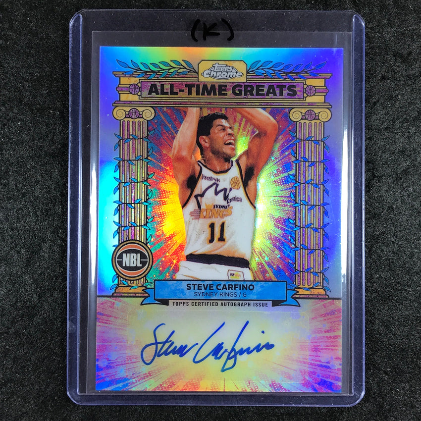 2024-25 Topps Chrome NBL STEVE CARFINO All-Time Greats Auto Refractor #SC (K)