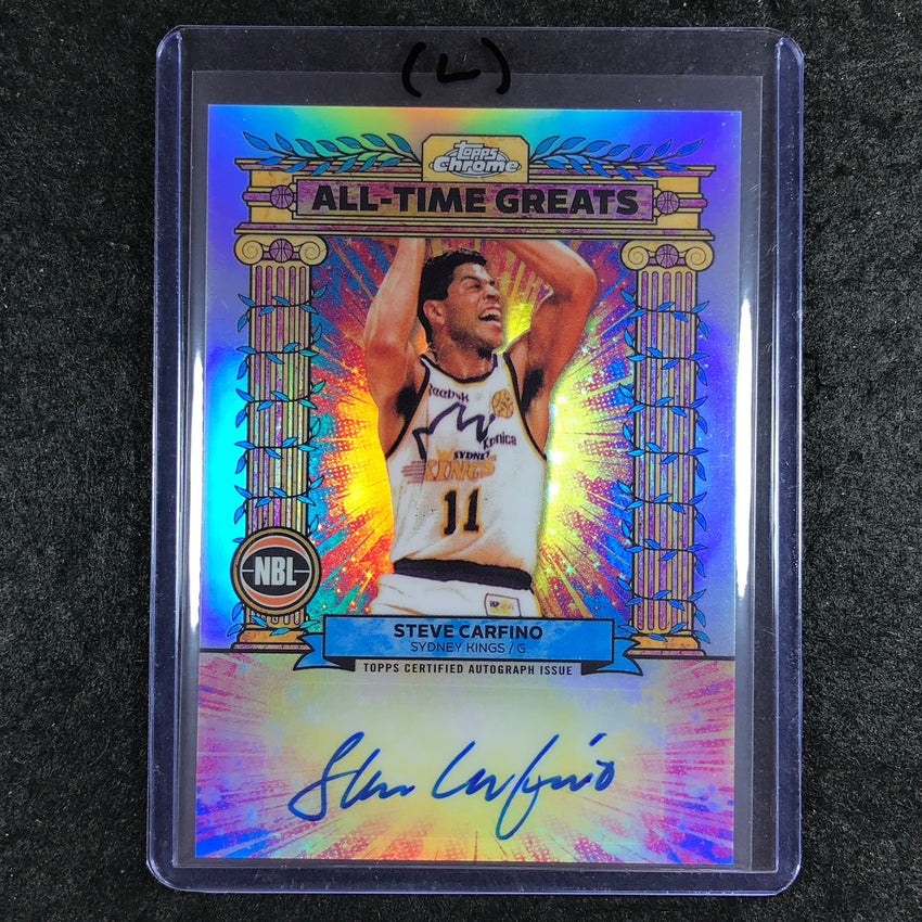 2024-25 Topps Chrome NBL STEVE CARFINO All-Time Greats Auto Refractor #SC (L)
