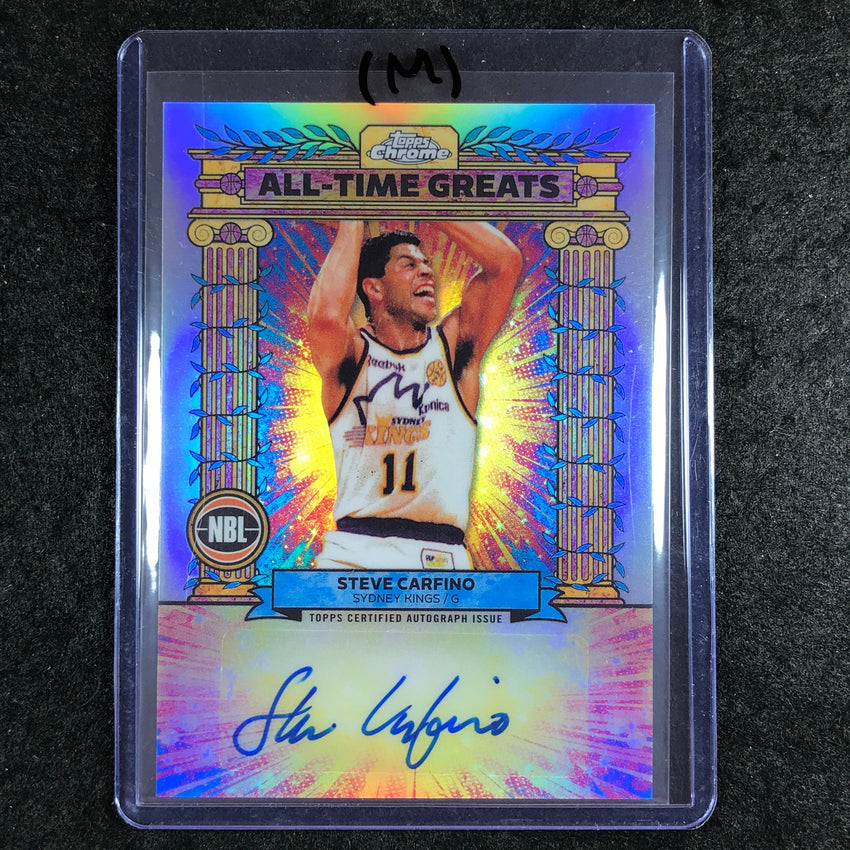 2024-25 Topps Chrome NBL STEVE CARFINO All-Time Greats Auto Refractor #SC (M)