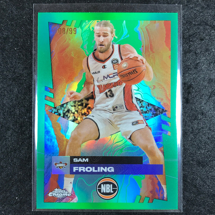 2024-25 Topps Chrome NBL SAM FROLING Base Green 8/99 #35