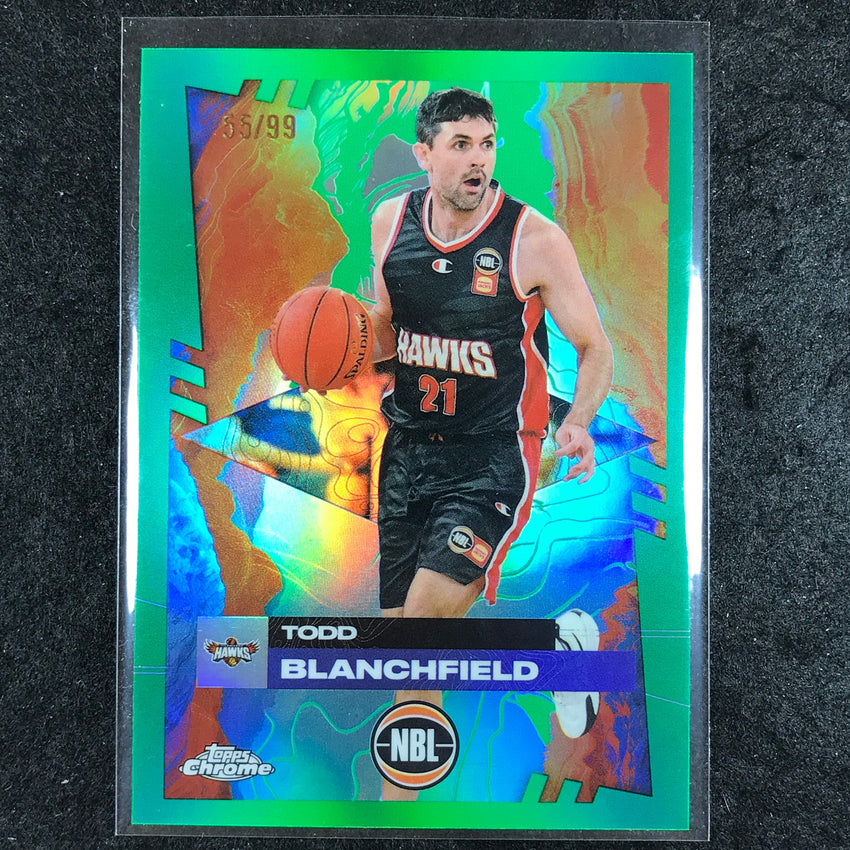 2024-25 Topps Chrome NBL TODD BLANCHFIELD Base Green 55/99 #36