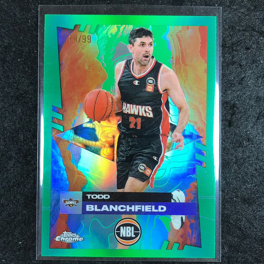 2024-25 Topps Chrome NBL TODD BLANCHFIELD Base Green 14/99 #36