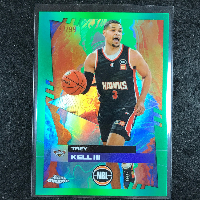 2024-25 Topps Chrome NBL TREY KELL III Base Green 57/99 #37