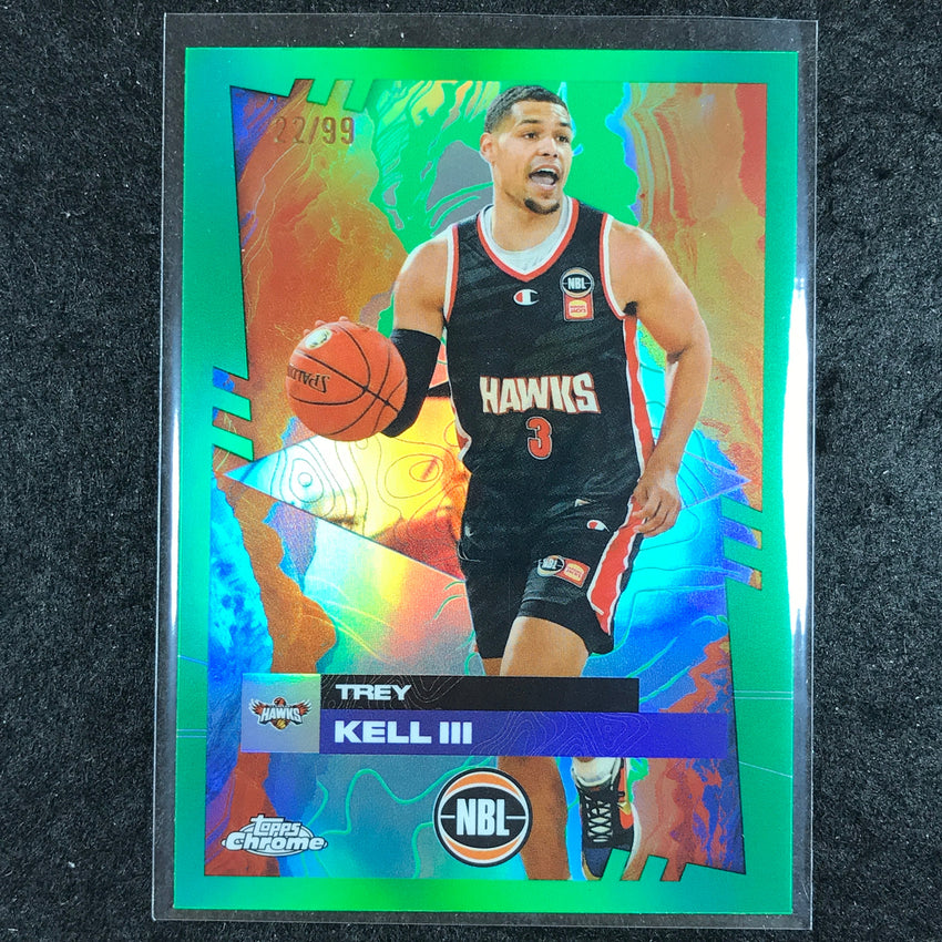 2024-25 Topps Chrome NBL TREY KELL III Base Green 22/99 #37
