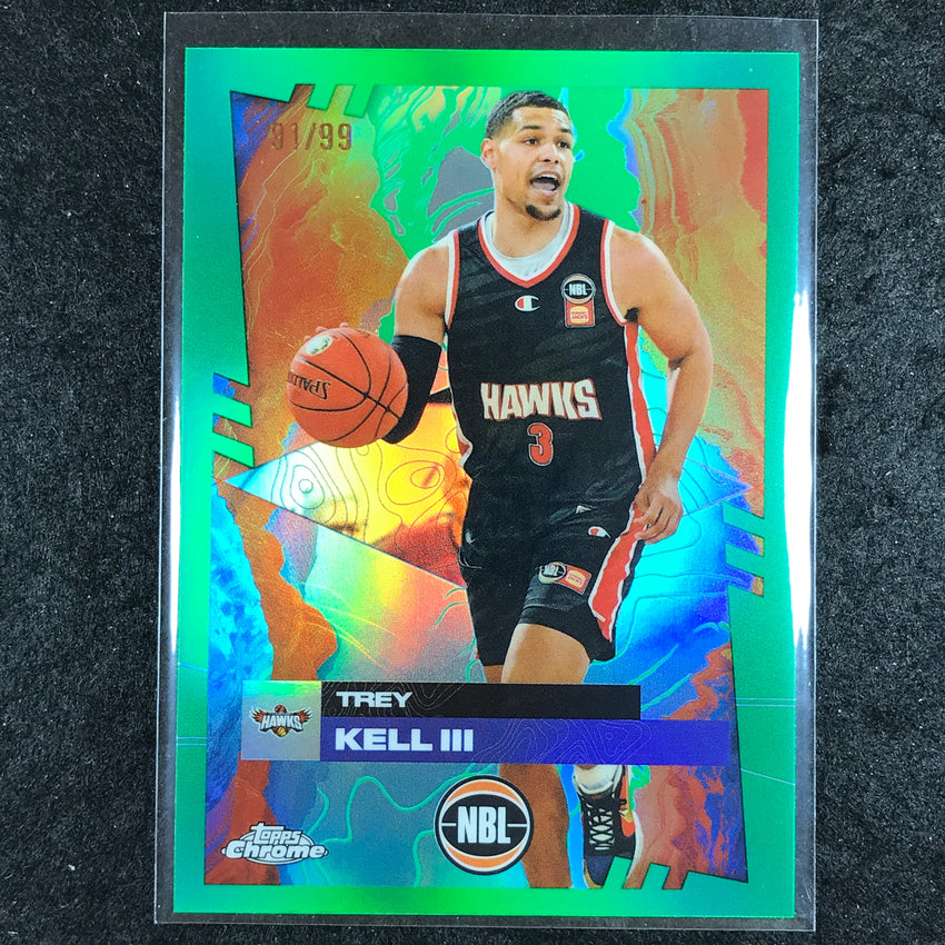 2024-25 Topps Chrome NBL TREY KELL III Base Green 91/99 #37