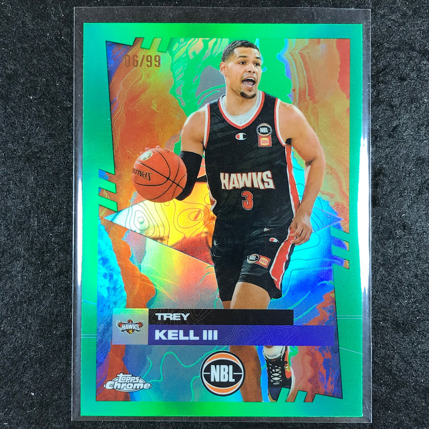2024-25 Topps Chrome NBL TREY KELL III Base Green 6/99 #37