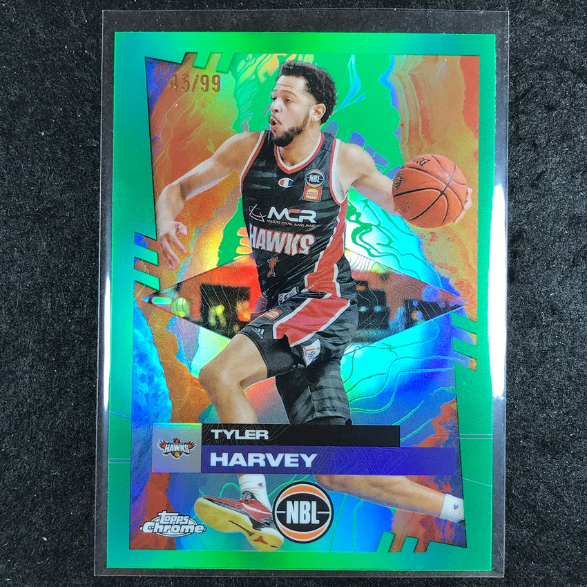 2024-25 Topps Chrome NBL TYLER HARVEY Base Green 45/99 #38
