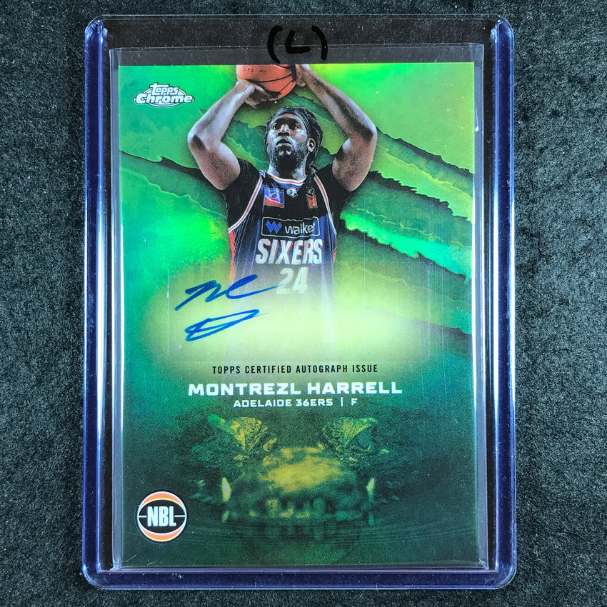 2024-25 Topps Chrome NBL MONTREZL HARRELL NBL Auto Refractor #MH (L)