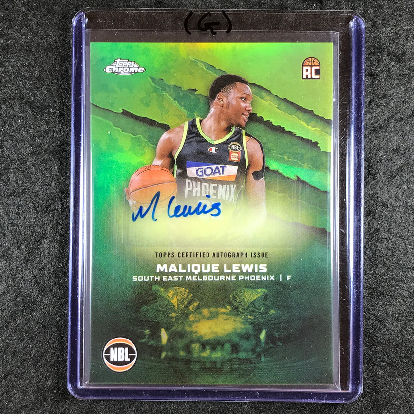 2024-25 Topps Chrome NBL MALIQUE LEWIS NBL Rookie Auto Refractor #ML (G)