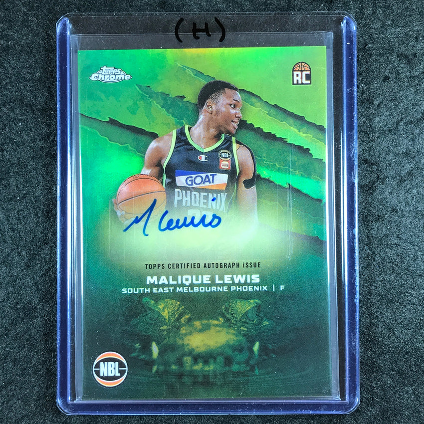 2024-25 Topps Chrome NBL MALIQUE LEWIS NBL Rookie Auto Refractor #ML (H)