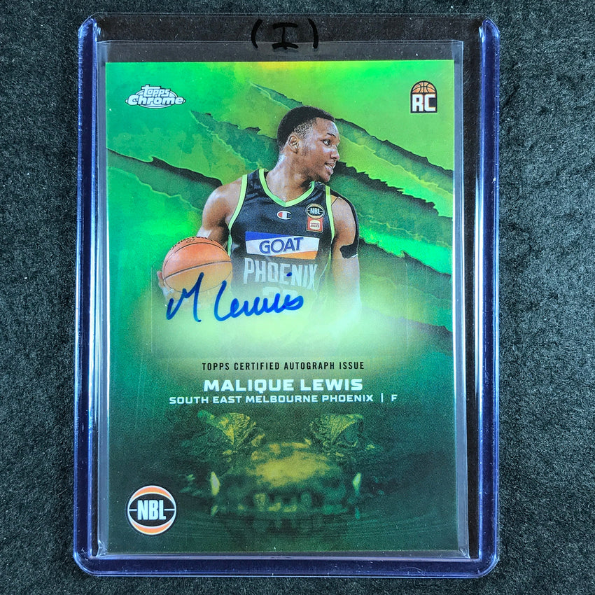 2024-25 Topps Chrome NBL MALIQUE LEWIS NBL Rookie Auto Refractor #ML (I)