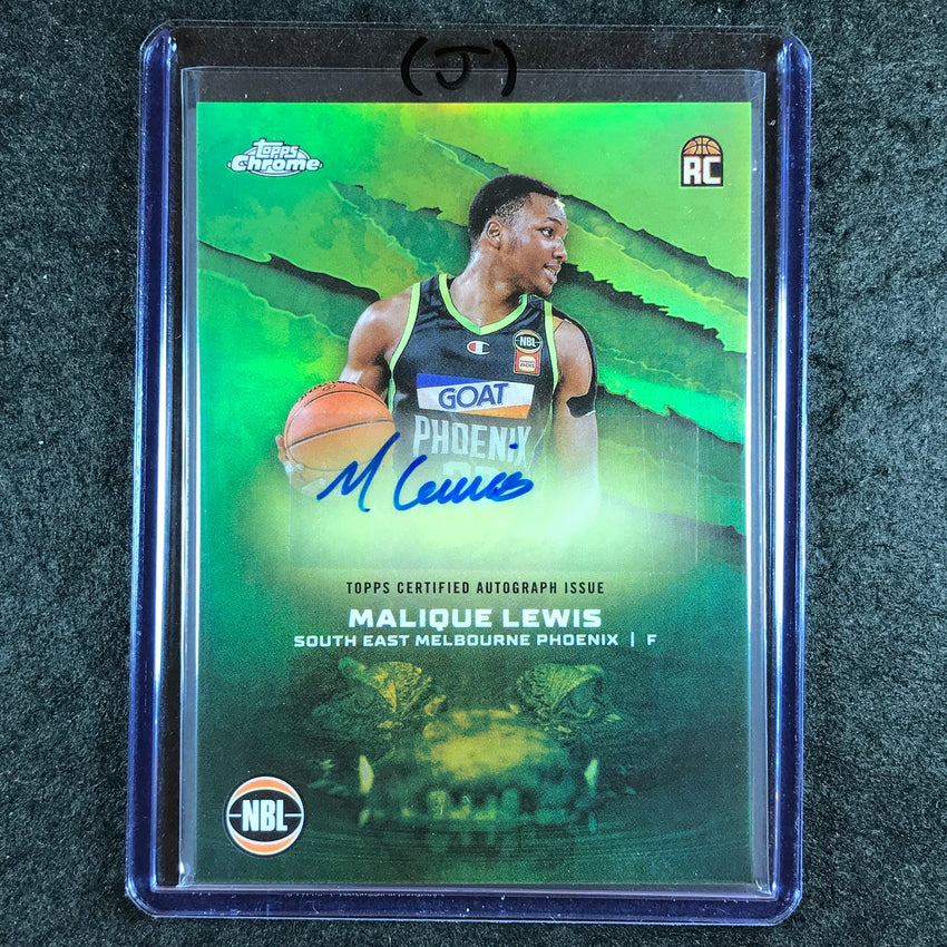 2024-25 Topps Chrome NBL MALIQUE LEWIS NBL Rookie Auto Refractor #ML (J)