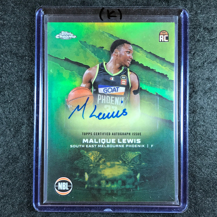 2024-25 Topps Chrome NBL MALIQUE LEWIS NBL Rookie Auto Refractor #ML (K)