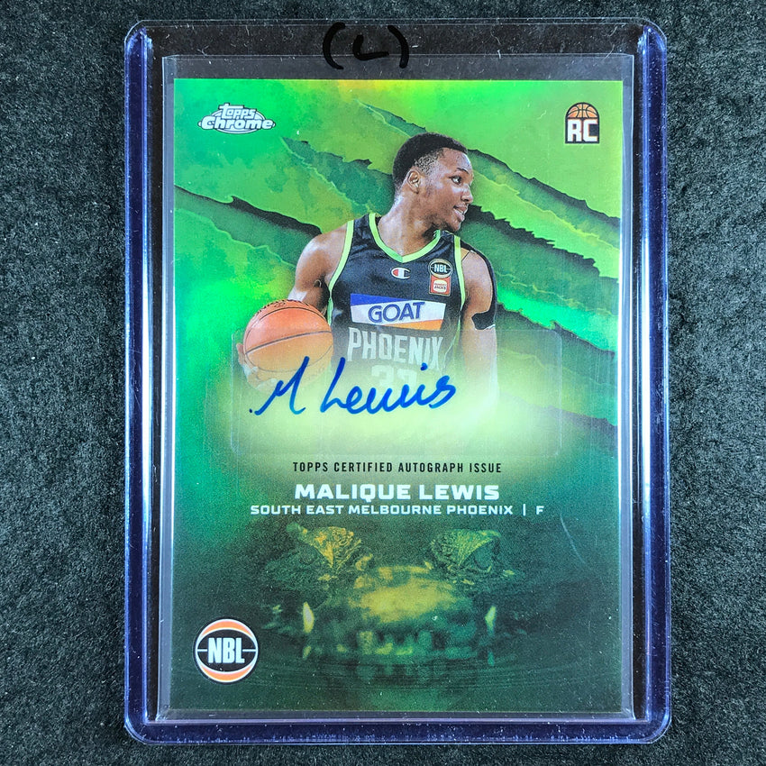2024-25 Topps Chrome NBL MALIQUE LEWIS NBL Rookie Auto Refractor #ML (L)