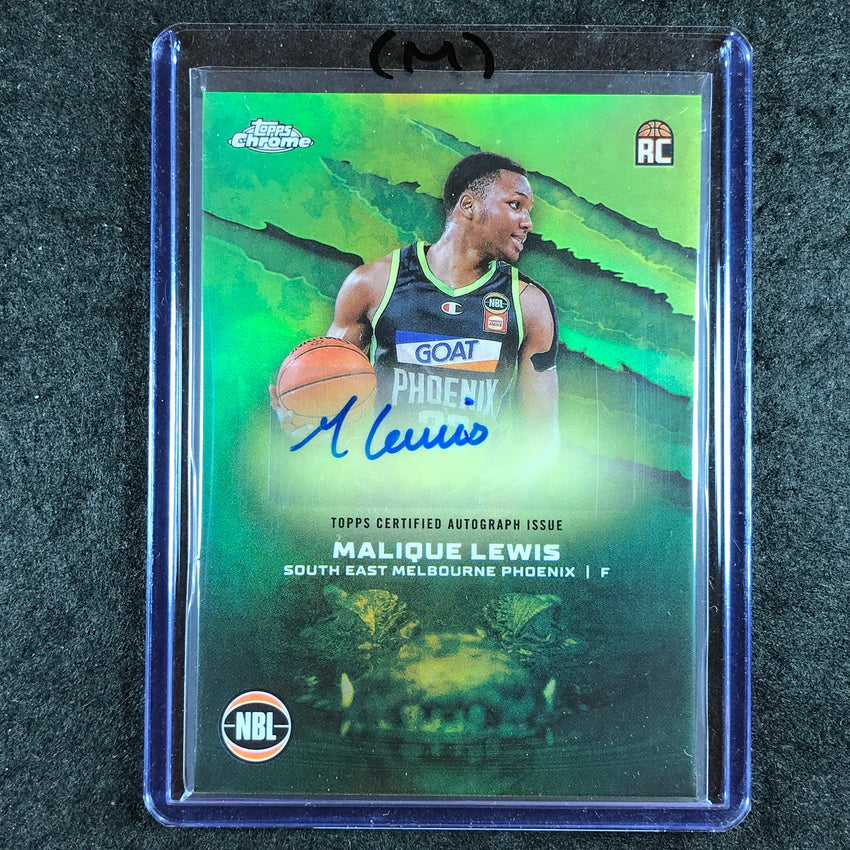 2024-25 Topps Chrome NBL MALIQUE LEWIS NBL Rookie Auto Refractor #ML (M)