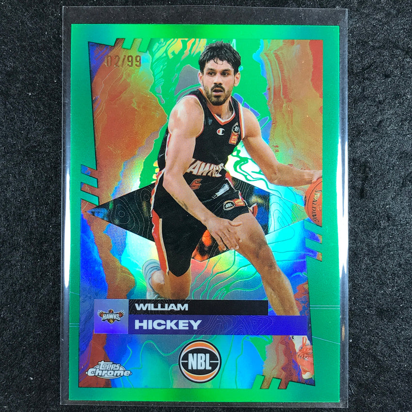2024-25 Topps Chrome NBL WILLIAM HICKEY Base Green 2/99 #40